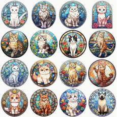 Cat Vinyl Window Stickers - 10's - Sold Assorted 